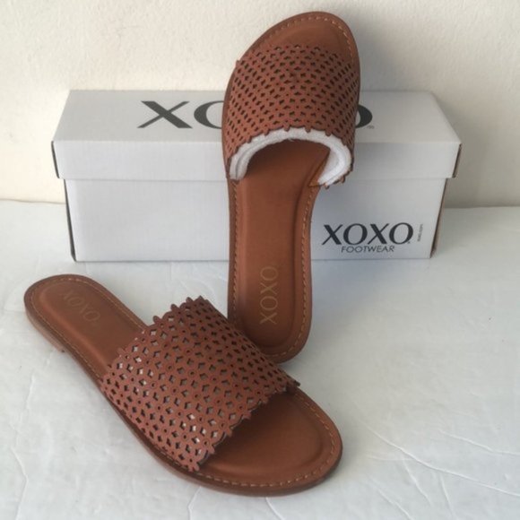 XOXO Womens Rachad Flat Sandals Size 8.5 New in Box Tan - Picture 10 of 11